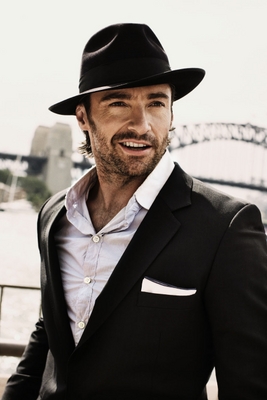 Hugh Jackman in a fedora